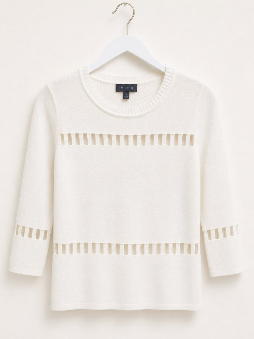 The Limited Ivory Cutout Knit Sweater – Legacy Piece / Size S 🤍✨